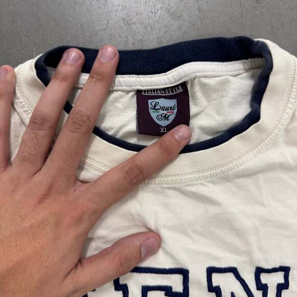 Vintage Siena Italia Italy Cream T-Shirt Size XL Embroidery - Picture 2 of 4